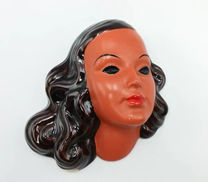 Goldscheider Wandmaske Keramik Maske Dame Nr. 533, Höhe ca. 19 cm, 451 G - Bild 1 von 10