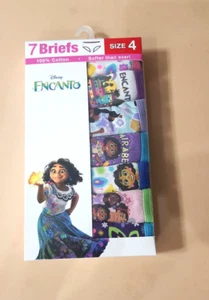 Handcrafted Disney Encanto Girls Briefs 7 pack Size 4 100 % Cotton New in box - Picture 1 of 4