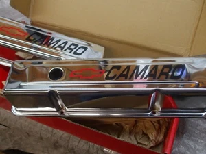 RPC 1958-86 SBC Tall Steel Valve Covers – Chrome CAMARO nos - Picture 1 of 7