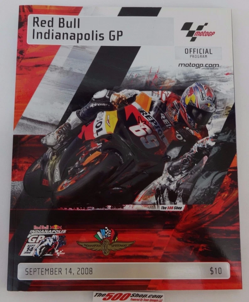 Red Bull Indianapolis Moto GP Official Program 2008 - and Pin
