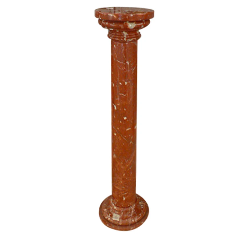 Colonne en Marbre Rouge Verona de Hauteur 100 CM Marble Natural Stone Column - Photo 1/1