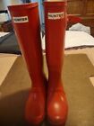Hunter W23616 Women’s Original Tall Gloss Rain Boots 5M-6F US, Military Red UK4
