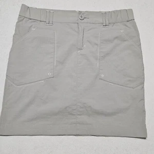 Falda corta Eddie Bauer Active Fit talla M alta gris nailon elástica bolsillos deportivos - Imagen 1 de 8
