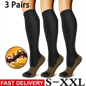 Compression Socks 30-40mmHg Men Women Knee High Medical Grade Support Stockings - Picture 1 of 14