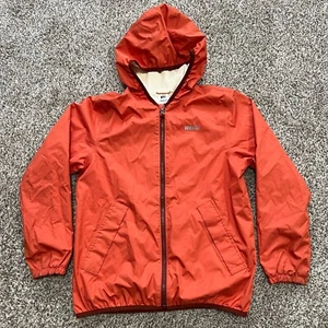 REI CO-OP Kids M (10-12) Groundbreaker Rain Wind Jacket Orange Mesh Lined - Picture 1 of 8