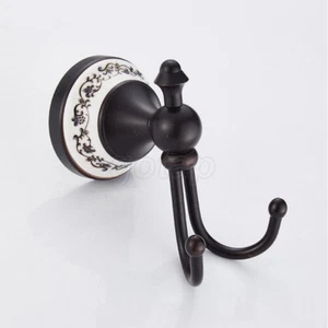 Schwarz Öl eingerieben Bronze Wandhalterung Kleiderhaken Handtuch Morgenmantel Haken GD753 - Bild 1 von 5