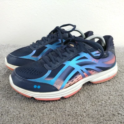 Ryka Devotion Plus 3 Mujer 6.5 Zapatos para Caminar Cómodos Tenis para Correr Azul Rosa Foto 1 de 4