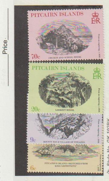 Pitcairn Island Scott #184-187, MNH. Michel 184-187. Engravings-landscapes, 1979 - Image 1 of 1