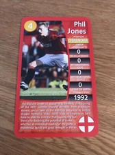 Phil Jones Manchester United Top Trumps Specials 2012 Football Card