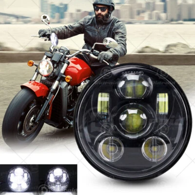 Faro LED de 5 3/4 pulgadas 5,75" haz alto/bajo para Indian Scout Bobber Sixty Twenty Foto 1 de 4