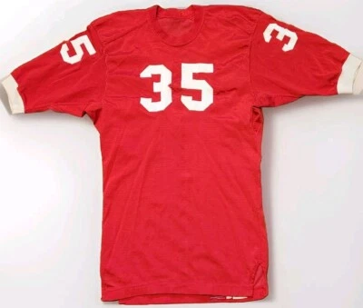 Camiseta de fútbol RAWLINGS #35 para hombre talla 42 roja años 70-80 a rayas cosida vintage  Foto 1 de 4
