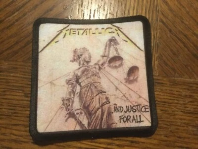 Metallica and Justice for All Sublimated Patch 3”x3” Album Cover Rock Metal
