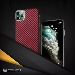Funda Delfy iPhone 11 6.1" 100% Fibra Aramida - Cubierta Ultra Delgada Lujo Roja - Imagen 1 de 3