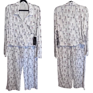 NWT- Wildfox Intimates- Women’s Winter Llama Print Matching Pajama Set, Size XL - Picture 1 of 16