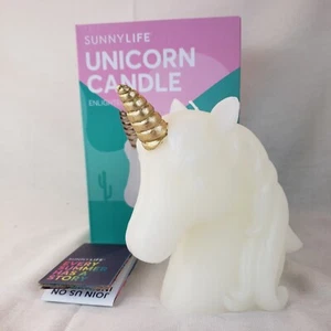 Vela de cera de unicornio Sunnylife 6 pulgadas quemaduras 10 horas - Imagen 1 de 6