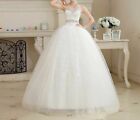 Lace Sequins Wedding Dresses Tulle Netting Vintage Ball Strapless Bride Gown New