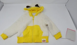 Harajuku Mini Giacca con Cappuccio Sherpa per Bambini Taglia: 9M Bianco e Giallo - Foto 1 di 7