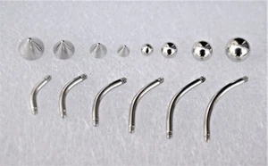 6mm- 18mm 14g 16g 2mm- 8mm Cone Ball Curved Eyebrow Bar Snake Eyes Piercing Ring - Picture 1 of 2