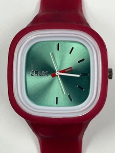 Crux Pink Colored Blue Dial Interchangeable Rubber Case Sports Style Rubber Band - Picture 1 of 1