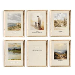 Christian Scripture Gallery Art Set, Jesus Bible Verse Wall Art Print, Religi... - Picture 1 of 7