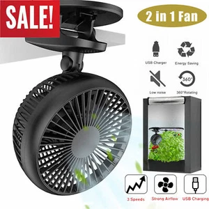 Mini Grow Ventilator mit Clip Klemme + Standfuß Clipventilator für Grow Zelt Box - Bild 1 von 15