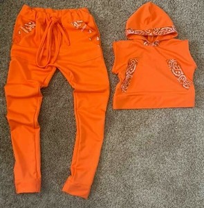 Sudadera con Capucha Naranja trajes 