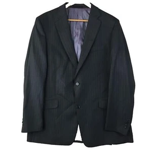 Daniel Grahame Black Stripe Polyest Blend Regular Blazer Jacket Men Size UK 42R - Picture 1 of 11