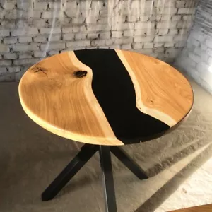 18" Round Epoxy Resin Center Table Top Handmade Custom Table Home Decor - Picture 1 of 1