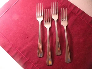 Set Of 4 Dinner Forks Gala Impulse Oneida USA Stainless Steel 7 1/4" B - Picture 1 of 5