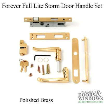 Andersen Emco Forever Full Lite Storm Door Handle Set for 1" Thick Doors - Poli - Image 1 of 2