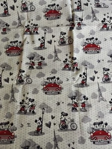Disney Topolino e Minnie Tessuto Resto Vintage Scene di Romanzo 40" X 60" - Foto 1 di 4