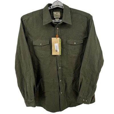 NWT Beretta Mens Cotton Flannel Lined Canvas Work Overshirt Jacket Green Mens XL - Image 1 of 4