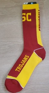 USC Trojans Men's Crew Socks NCAA Size LARGE (Shoe Size: 10-13) - NWT - Picture 1 of 3