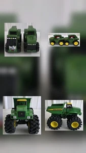 John Deere Toy Tractor Bundle – 2 Handle Tractors & Dump Truck – Learning Curve - Picture 1 of 13