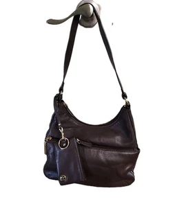 GIANI BERNINI Nappa Classic Leather Women's Hobo Shoulder Bag - Brown Never Used - Picture 1 of 13