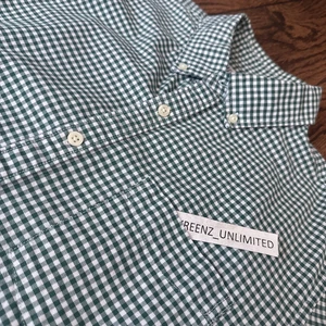 Gap Oxford Button Up Hemd in Slim Fit - Green Gingham - 100% Baumwolle - Größe L - Bild 1 von 7