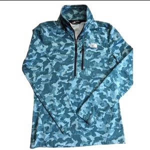 The North Face Verde Camuflaje 1/4 Cremallera Pull Over Calentamiento Exterior Chaqueta Sudadera - Imagen 1 de 4