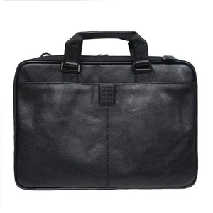 Boconi Garth Coated Zipper Slim Leather Laptop Briefcase - Picture 1 of 13