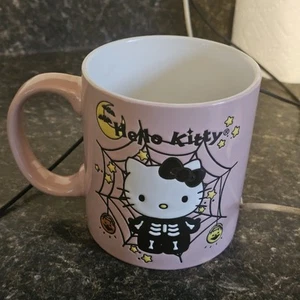 Hello Kitty Halloween Trick Trick Coffee Tea Hot Cocoa Cup Glass Mug 20 Oz Jumbo - Picture 1 of 3