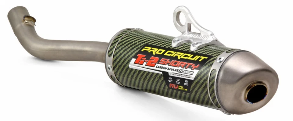 Pro Circuit Ti-2 Titanium/Carbon RV Spec Shorty Exhaust Silencer (1131412K-RV) - Image 1 of 1