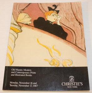 CHRISTIE'S New York Auction Catalog Old Master, Modern Prints & Books, Nov 1987 - Picture 1 of 4