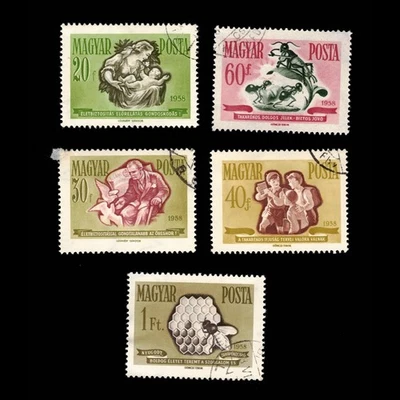 Hungría, Scott 1183-1187, Valor del Ahorro, 1958, usado, 111498 Foto 1 de 2