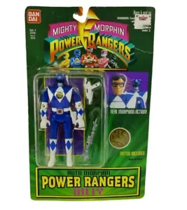 Mighty Morphin Power Rangers 1993 MMPR Morphing Action Blue Ranger Billy sin usar, en caja - Imagen 1 de 12