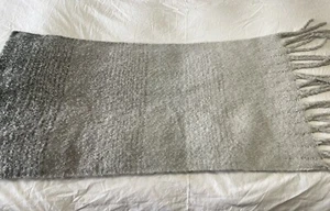 MER SEA Women's Cozy Travel Wrap Blanket Scarf Gray Ombre Stripes 21” X 80” - Picture 1 of 7