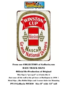 COLLECTABLE   Grand National Drivers, Metal Sign   NASCAR  RACING   WINSTON - Bild 1 von 4