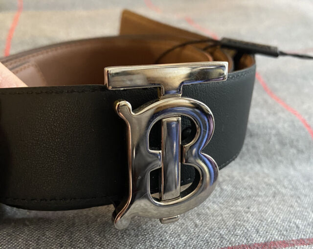 Burberry, Accessories, Mens Burberry Croco Embossed New Leather  Beltvintage Brass Buckle