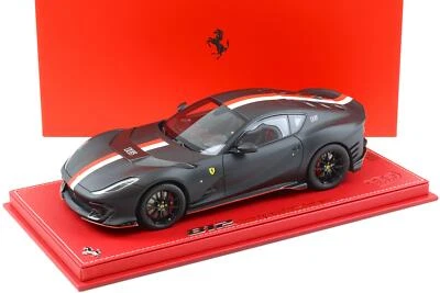 1:18 BBR Ferrari 812 Competizione Nero Opaco negro C. Leclerc - Limited 226 piezas.