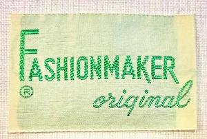 One Vintage Garment Clothing Label Tag "Fashionmaker" 5th Avenue New York Japan - Picture 1 of 4