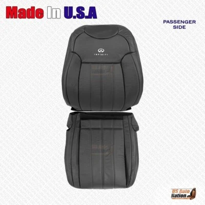 Cubierta inferior y superior de cuero negra para pasajero Infiniti FX35 FX37 FX50 2009-2017 Foto 1 de 4