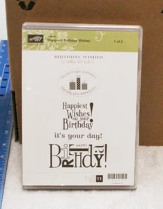 (4) ¡Stampin Up! 4 juegos de etiquetas Love Big Day feliz cumpleaños a ti deseos felices - Imagen 1 de 8